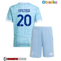 Otroške Nogometnih dresov Juventus Lois Openda #20 Gostujoči 2025-26 Kratki rokavi (+ hlače)